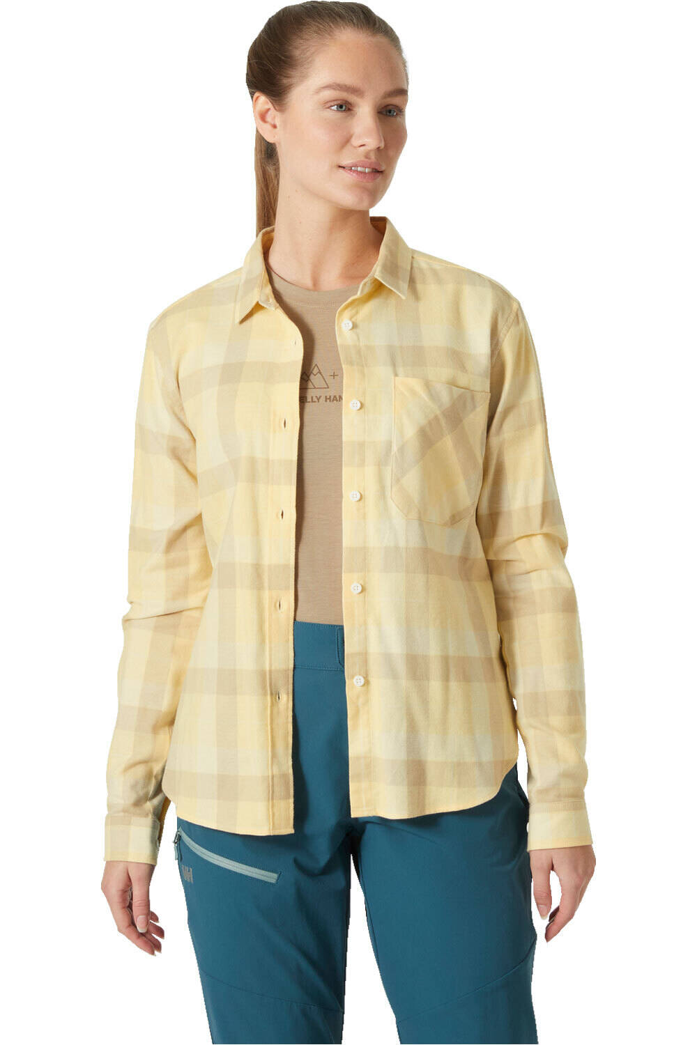Helly Hansen camisa montaña manga larga mujer W LOKKA FLANNEL LS SHT vista frontal