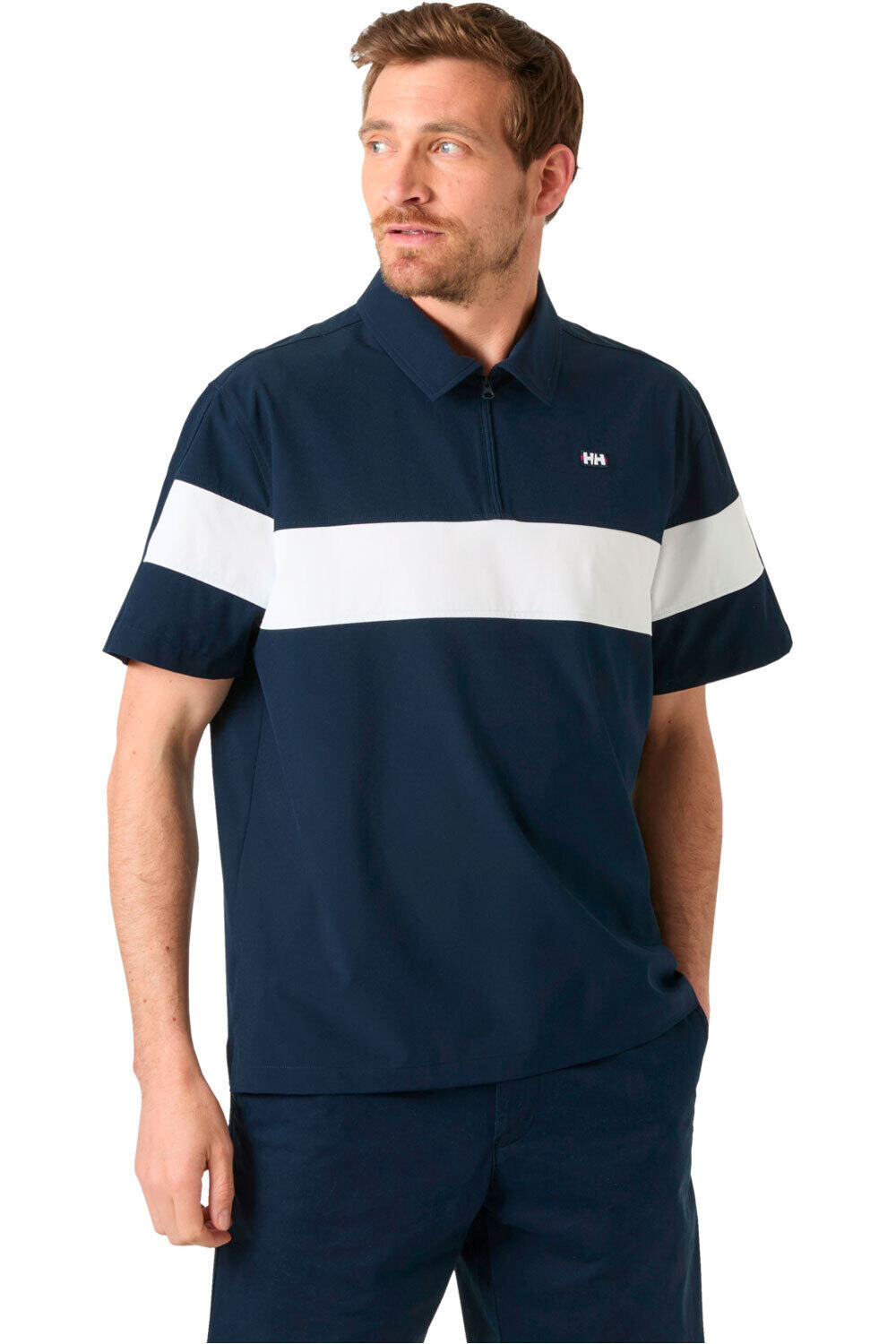 Helly Hansen camiseta manga corta hombre LEVANTE QD 1/2 ZIP SS vista frontal