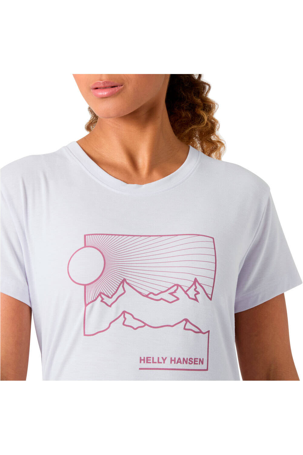 Helly Hansen camiseta montaña manga corta mujer W SKOG GRAPHIC TEE vista detalle