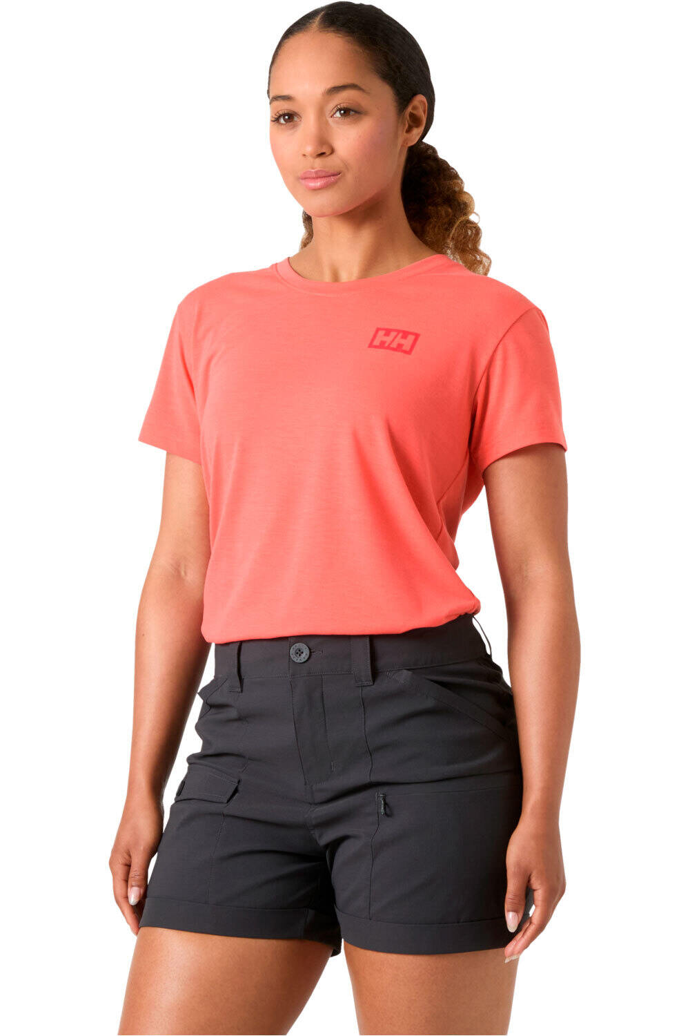 Helly Hansen camiseta montaña manga corta mujer W SKOG GRAPHIC TEE vista frontal