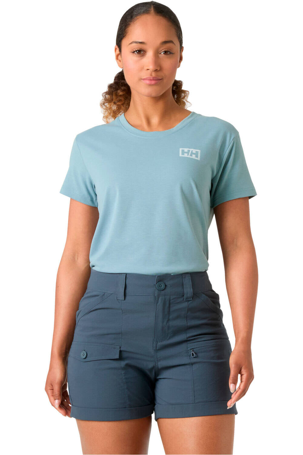 Helly Hansen camiseta montaña manga corta mujer W SKOG GRAPHIC TEE vista frontal