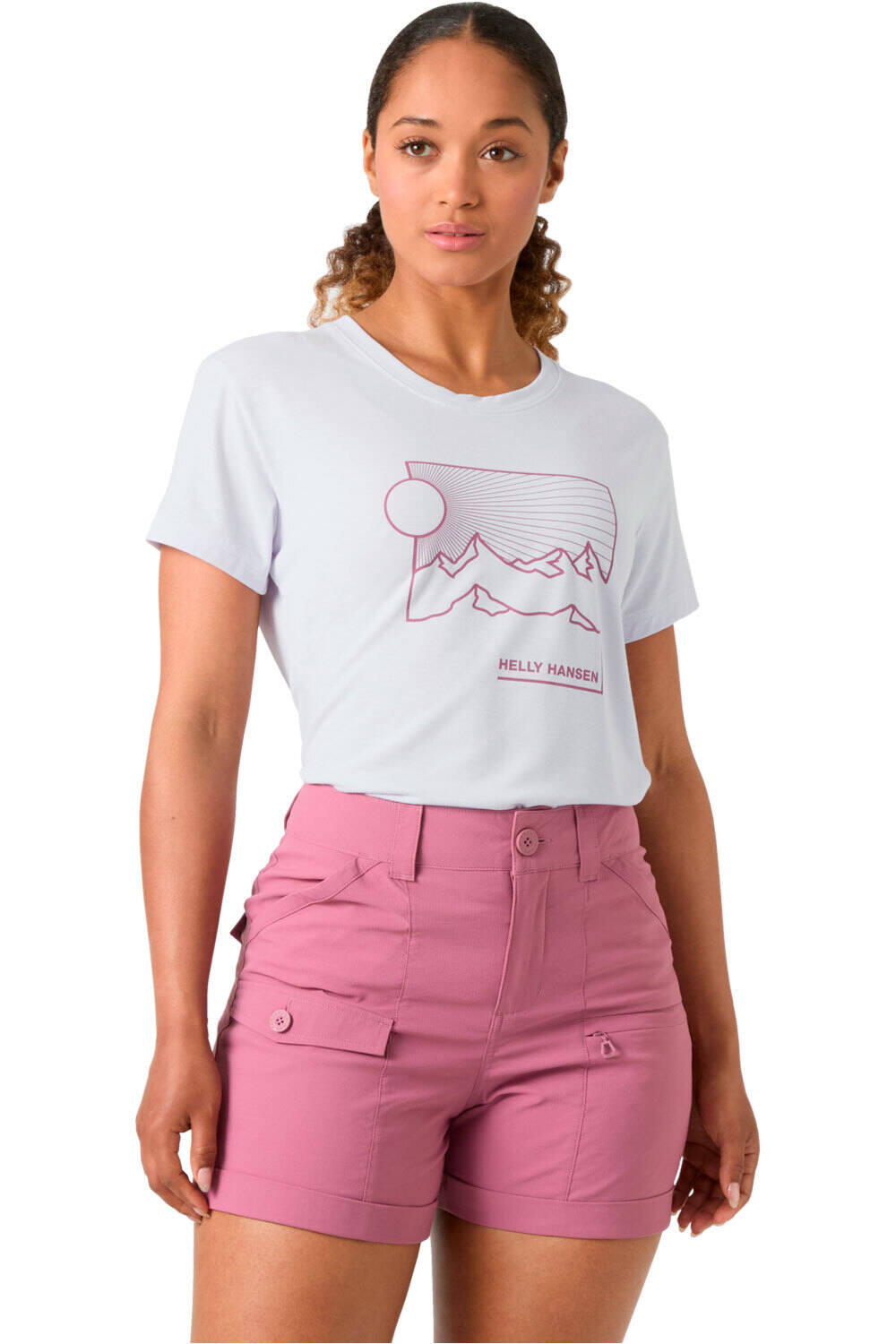 Helly Hansen camiseta montaña manga corta mujer W SKOG GRAPHIC TEE vista frontal