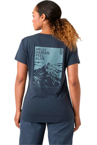 Helly Hansen camiseta montaña manga corta mujer W SKOG GRAPHIC TEE vista trasera