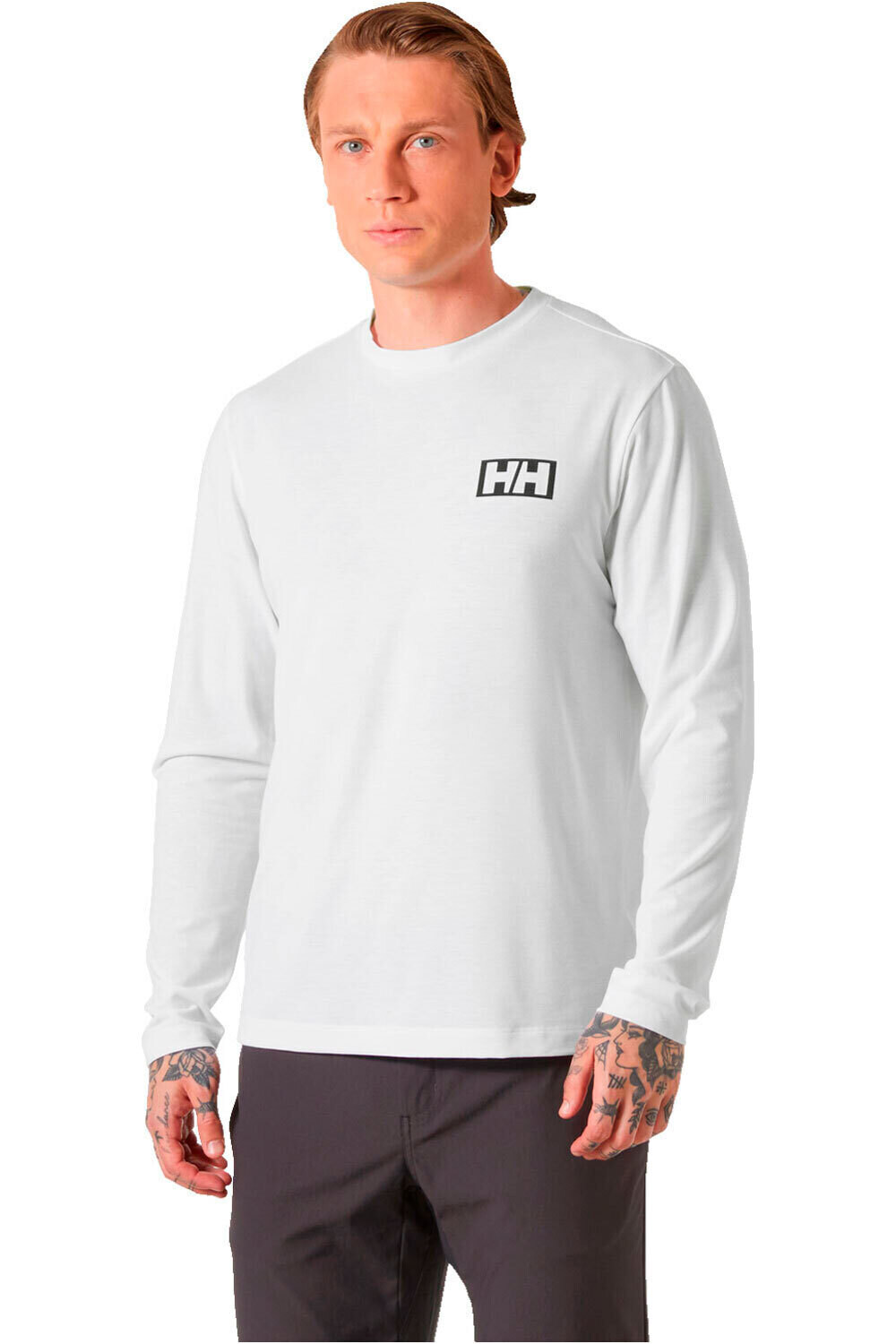 Helly Hansen camiseta montaña manga larga hombre SKOG GRAPHIC LS TEE vista frontal