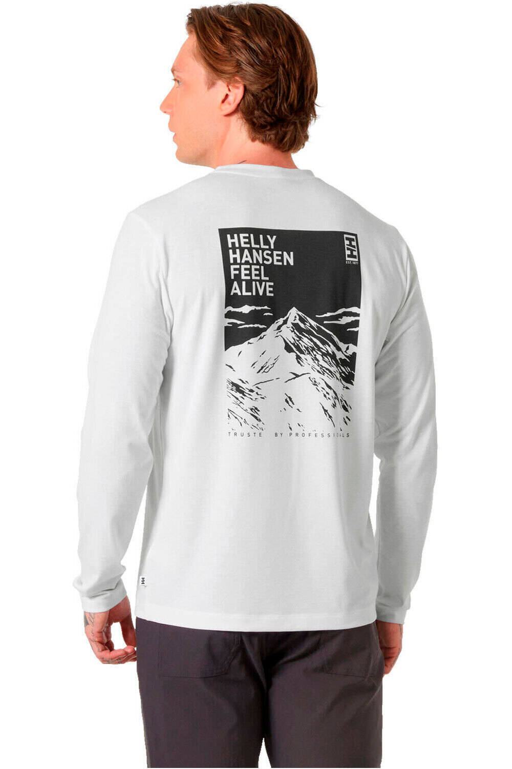 Helly Hansen camiseta montaña manga larga hombre SKOG GRAPHIC LS TEE vista trasera