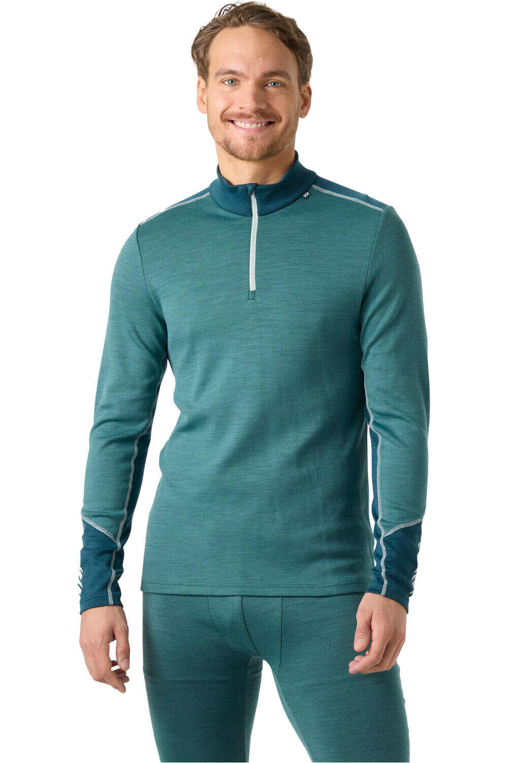 Helly Hansen camiseta térmica manga larga hombre LIFA MERINO MIDWEIGHT 1/2 ZIP vista frontal