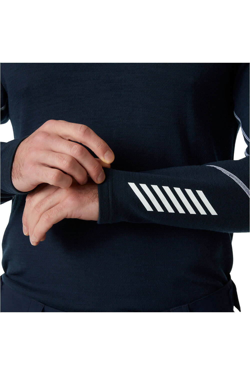 Helly Hansen camiseta térmica manga larga hombre LIFA MERINO MIDWEIGHT CREW vista detalle