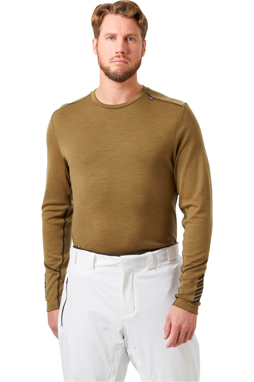 Helly Hansen camiseta térmica manga larga hombre LIFA MERINO MIDWEIGHT CREW vista frontal