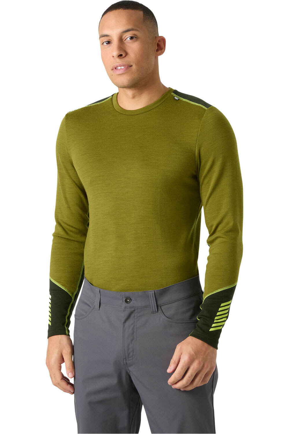 Helly Hansen camiseta térmica manga larga hombre LIFA MERINO MIDWEIGHT CREW vista frontal