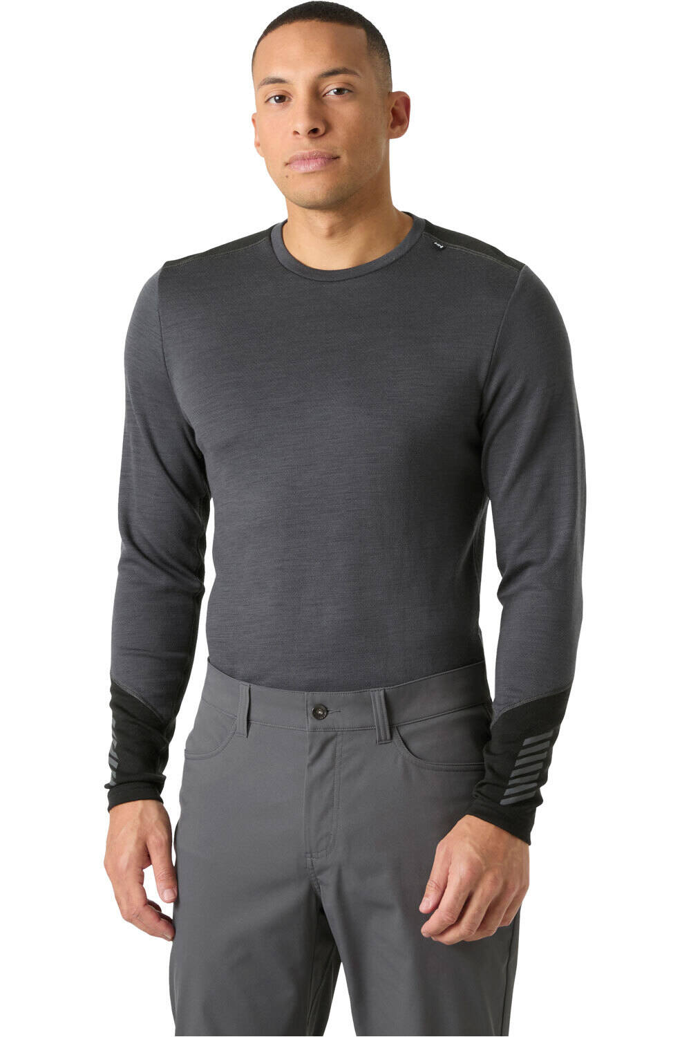 Helly Hansen camiseta térmica manga larga hombre LIFA MERINO MIDWEIGHT CREW vista frontal
