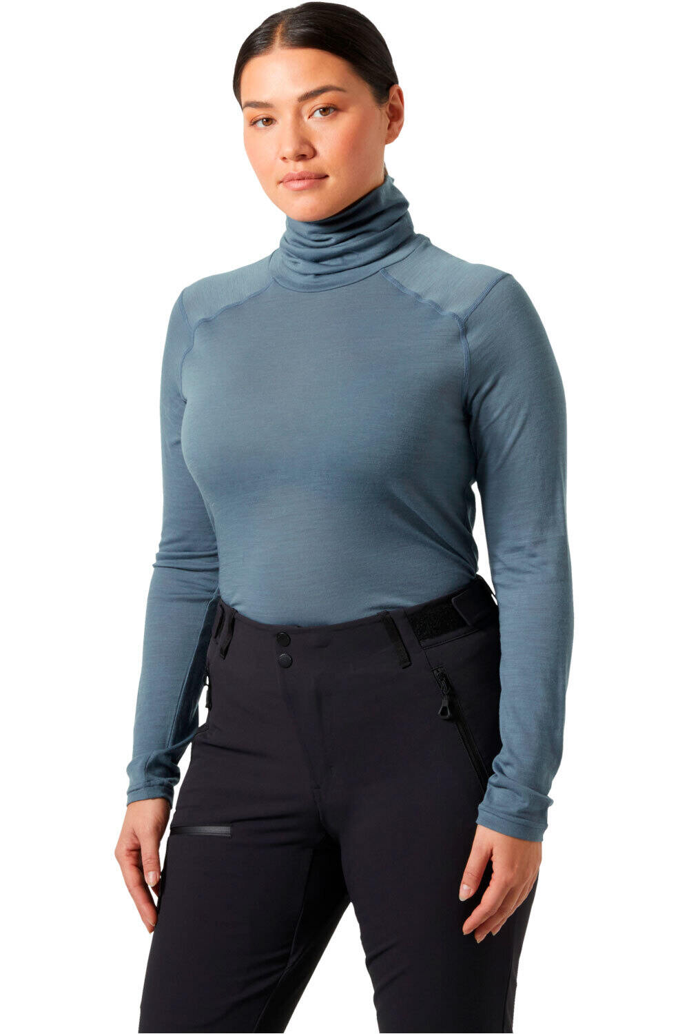 Helly Hansen camiseta térmica manga larga mujer W HH DURAWOOL HIGH NECK LS vista frontal