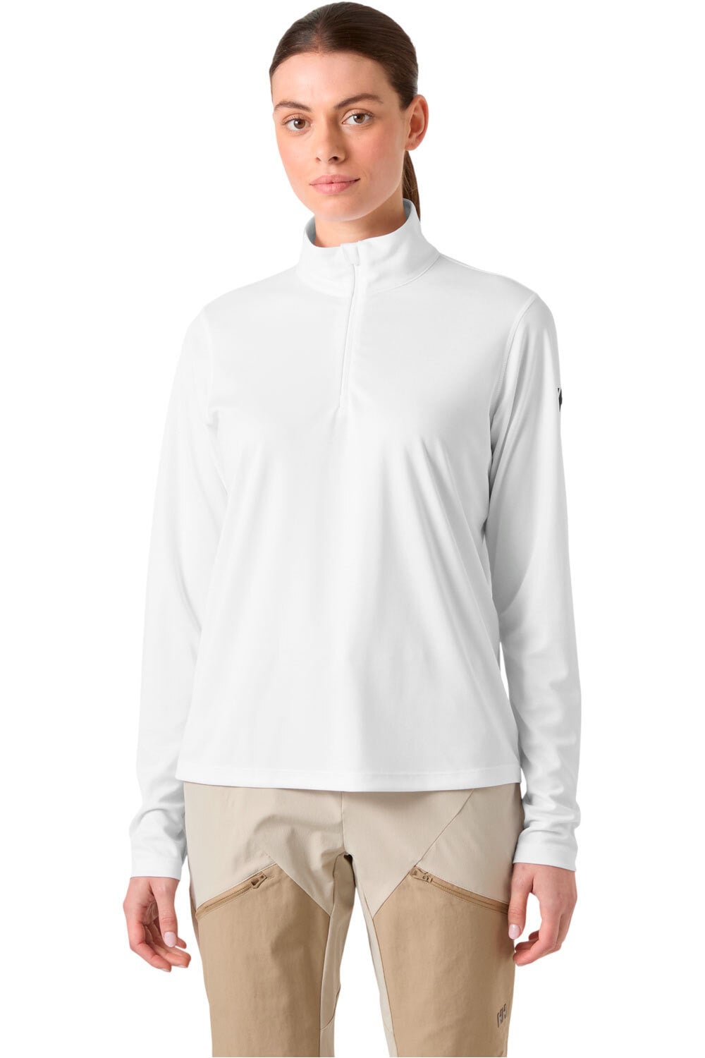 Helly Hansen camiseta térmica manga larga mujer W HH TECH 1/2 ZIP vista frontal