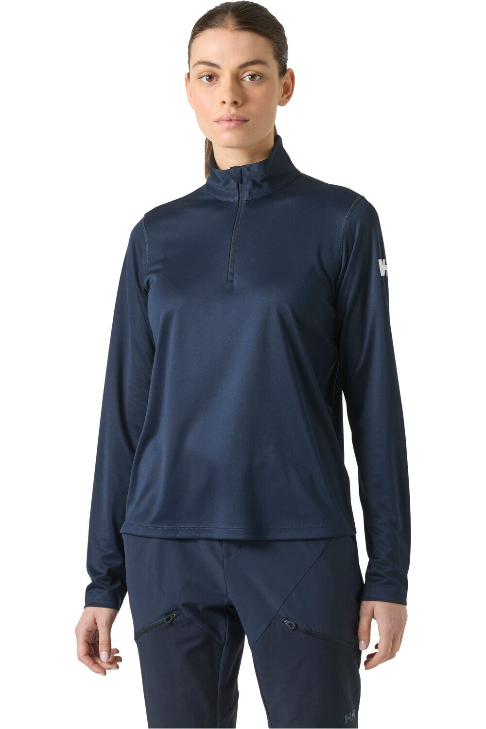 Helly Hansen camiseta térmica manga larga mujer W HH TECH 1/2 ZIP vista frontal