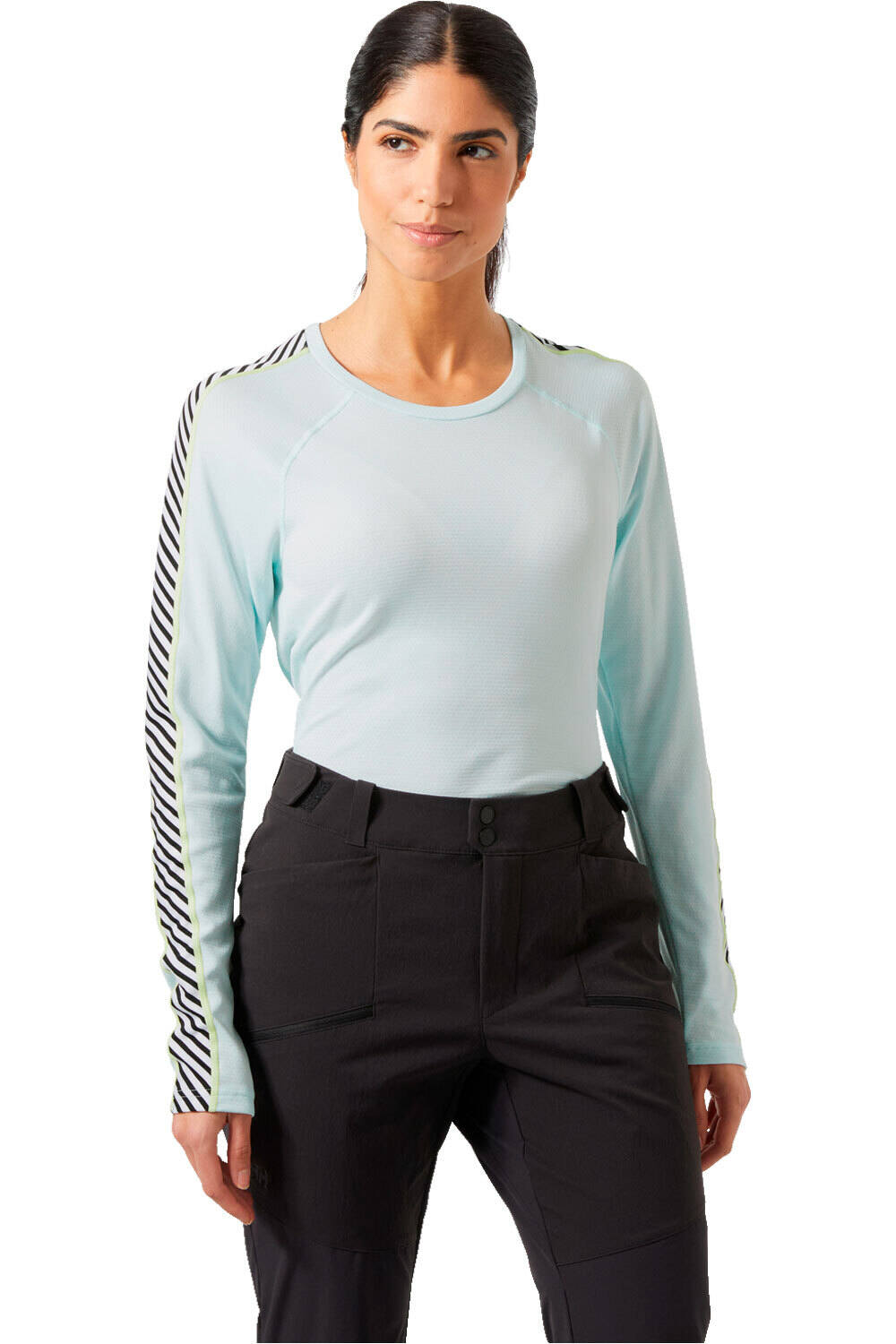 Helly Hansen camiseta térmica manga larga mujer W LIFA ACTIVE STRIPE CREW vista frontal
