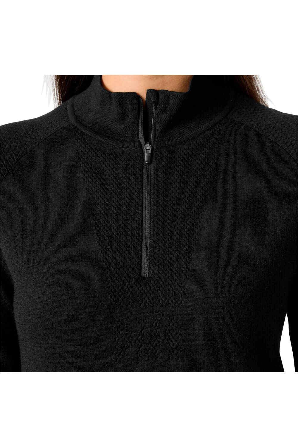 Helly Hansen camiseta térmica manga larga mujer W LIFA MERINO KNITEVO 1/2 ZIP vista detalle