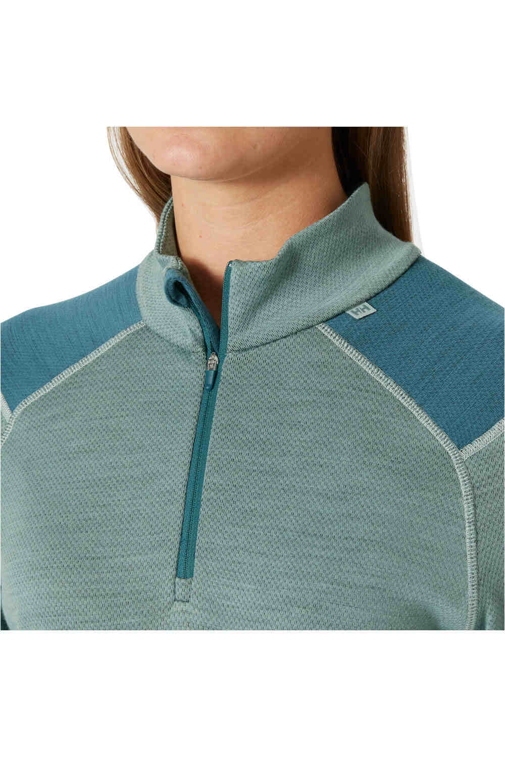Helly Hansen camiseta térmica manga larga mujer W LIFA MERINO MIDW 1/2 ZIP vista detalle