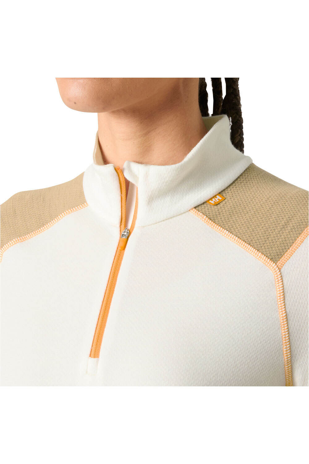 Helly Hansen camiseta térmica manga larga mujer W LIFA MERINO MIDW 1/2 ZIP vista detalle