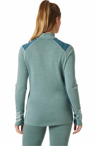 Helly Hansen camiseta térmica manga larga mujer W LIFA MERINO MIDW 1/2 ZIP vista trasera