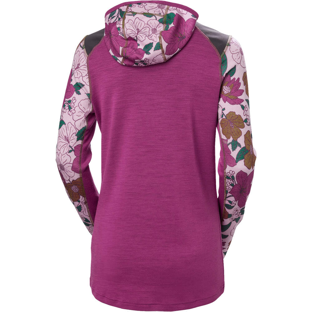 Helly Hansen camiseta térmica manga larga mujer W LIFA MERINO MIDW BLC HOODIE 06