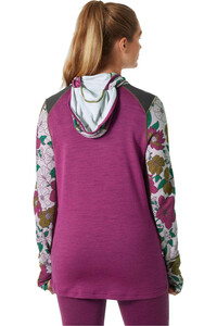 Helly Hansen camiseta térmica manga larga mujer W LIFA MERINO MIDW BLC HOODIE vista trasera