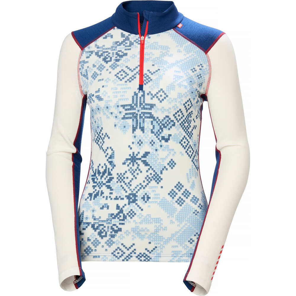 Helly Hansen camiseta térmica manga larga mujer W LIFA MERINO MIDW GRA 1/2 ZIP 04