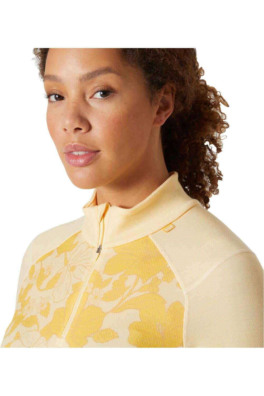 Helly Hansen camiseta térmica manga larga mujer W LIFA MERINO MIDW GRA 1/2 ZIP vista detalle
