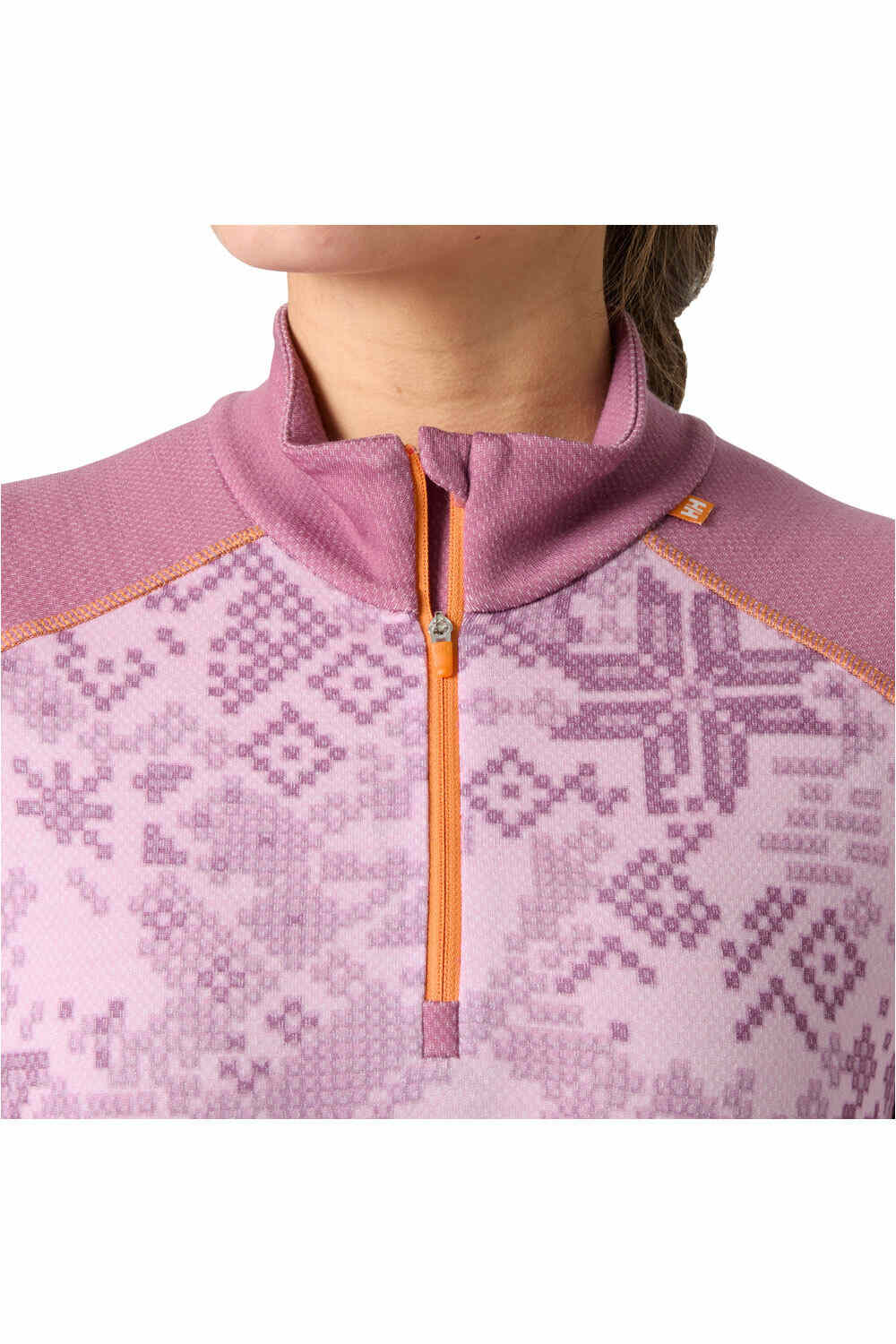 Helly Hansen camiseta térmica manga larga mujer W LIFA MERINO MIDW GRA 1/2 ZIP vista detalle