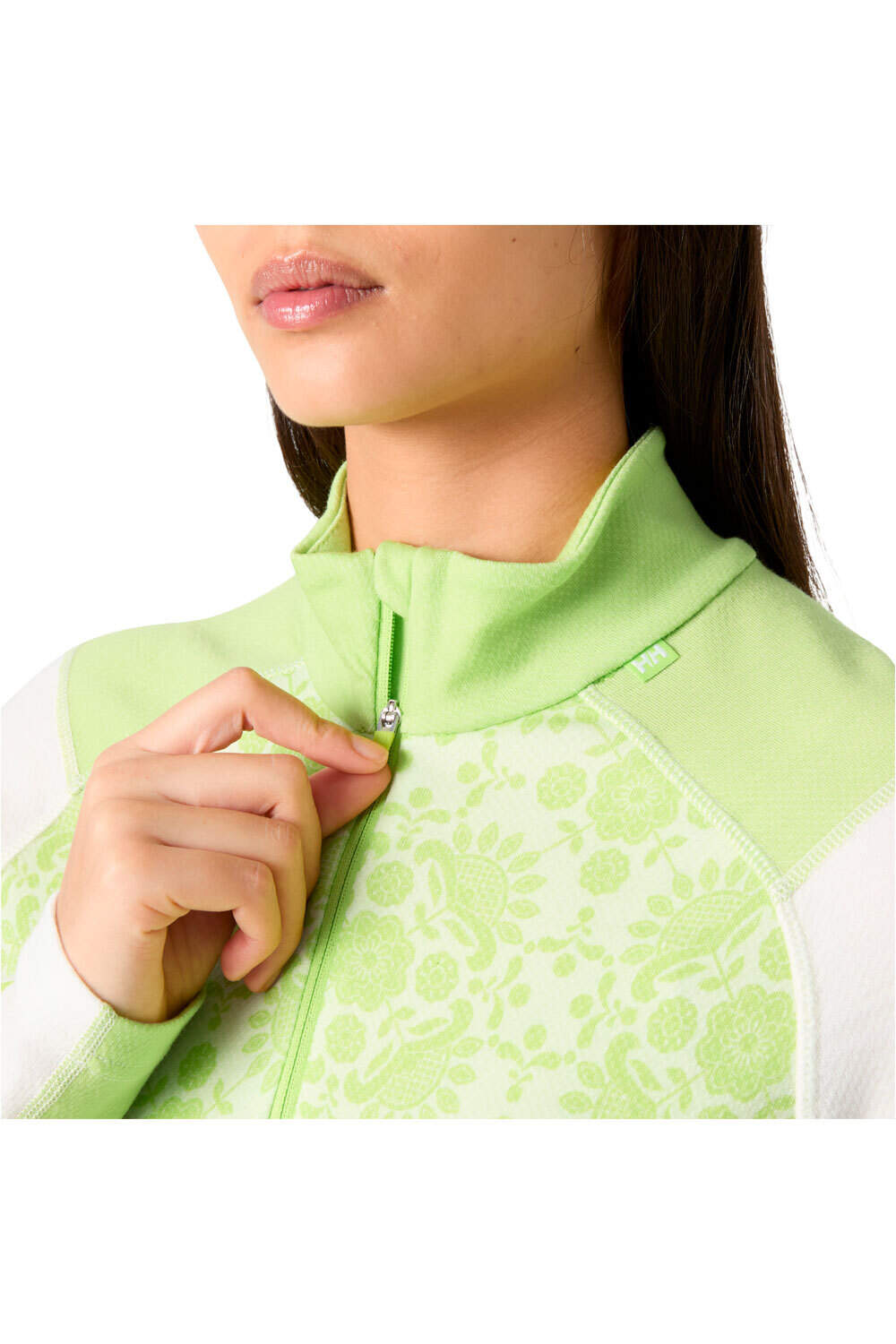 Helly Hansen camiseta térmica manga larga mujer W LIFA MERINO MIDW GRA 1/2 ZIP vista detalle