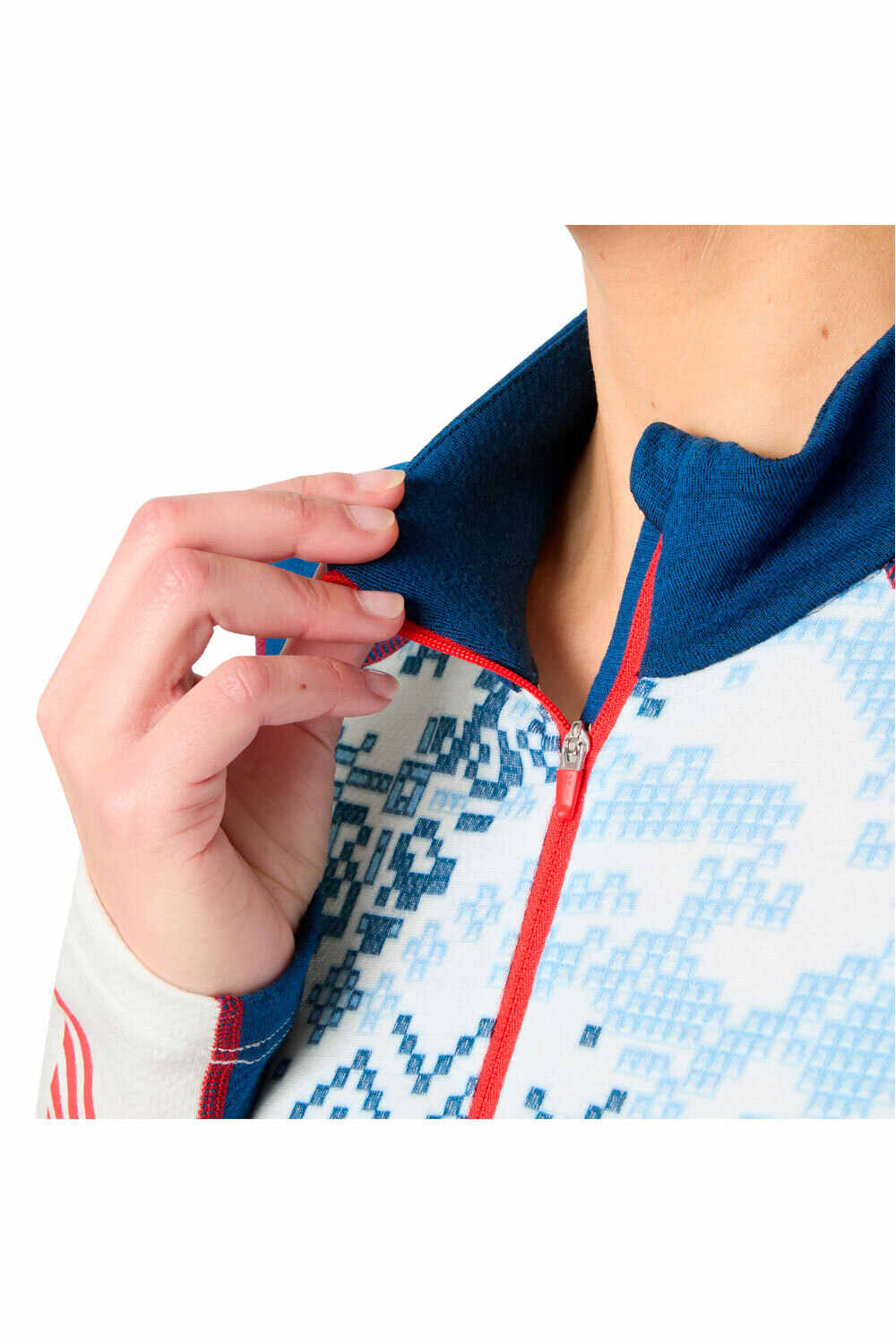 Helly Hansen camiseta térmica manga larga mujer W LIFA MERINO MIDW GRA 1/2 ZIP vista detalle