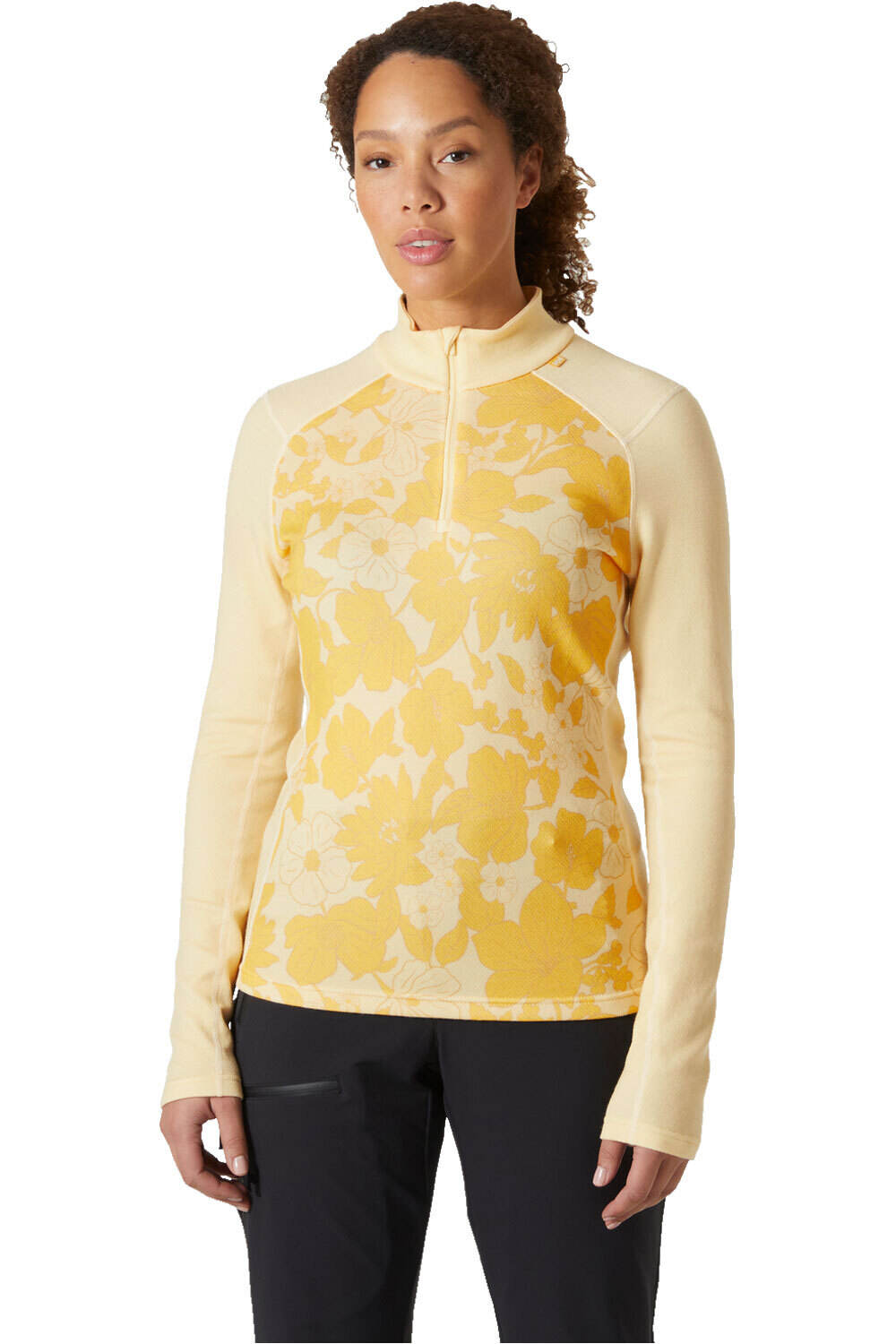 Helly Hansen camiseta térmica manga larga mujer W LIFA MERINO MIDW GRA 1/2 ZIP vista frontal