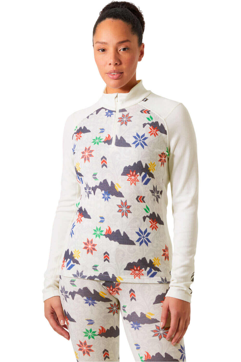 Helly Hansen camiseta térmica manga larga mujer W LIFA MERINO MIDW GRA 1/2 ZIP vista frontal