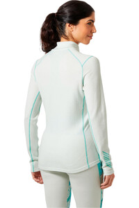 Helly Hansen camiseta térmica manga larga mujer W LIFA MERINO MIDW GRA 1/2 ZIP vista trasera