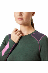 Helly Hansen camiseta térmica manga larga mujer W LIFA MERINO MIDWEIGHT CREW vista detalle