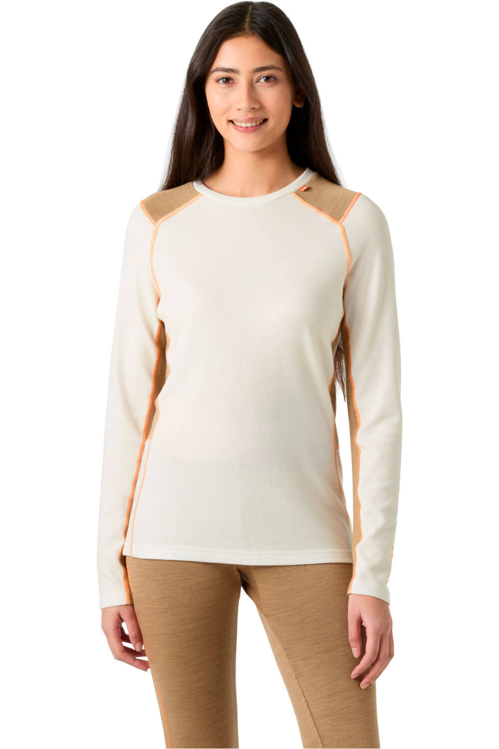 Helly Hansen camiseta térmica manga larga mujer W LIFA MERINO MIDWEIGHT CREW vista frontal