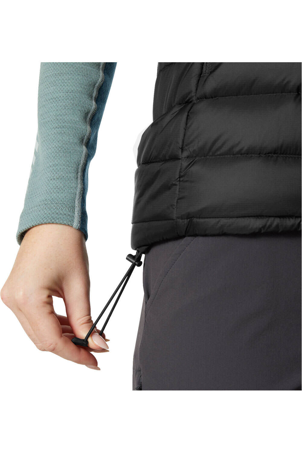 Helly Hansen chaleco outdoor mujer W VERGLAS DOWN VEST 2.0 vista detalle
