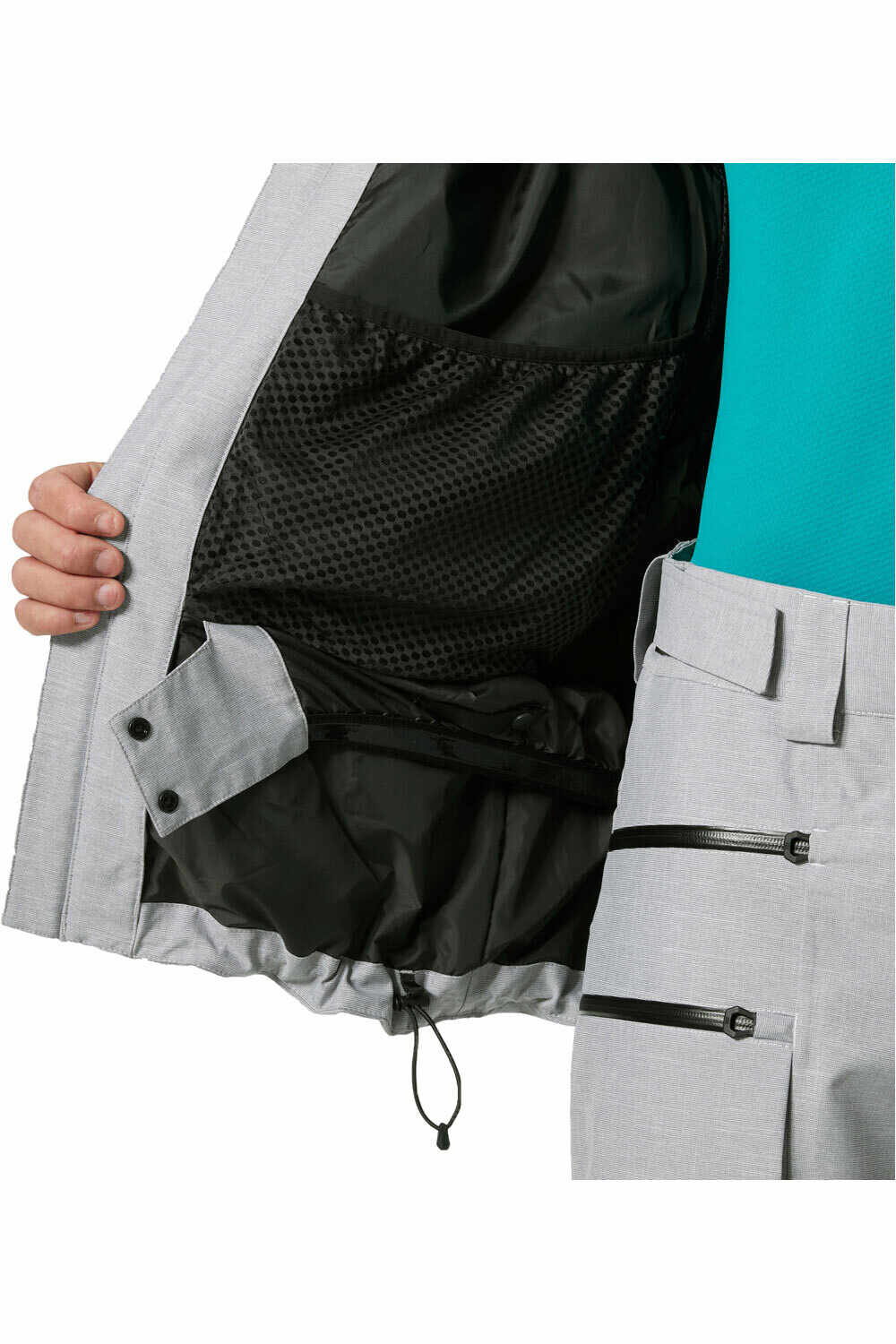 Helly Hansen chaqueta esquí hombre GARIBALDI 2.0 JACKET GREY MELANGE vista detalle