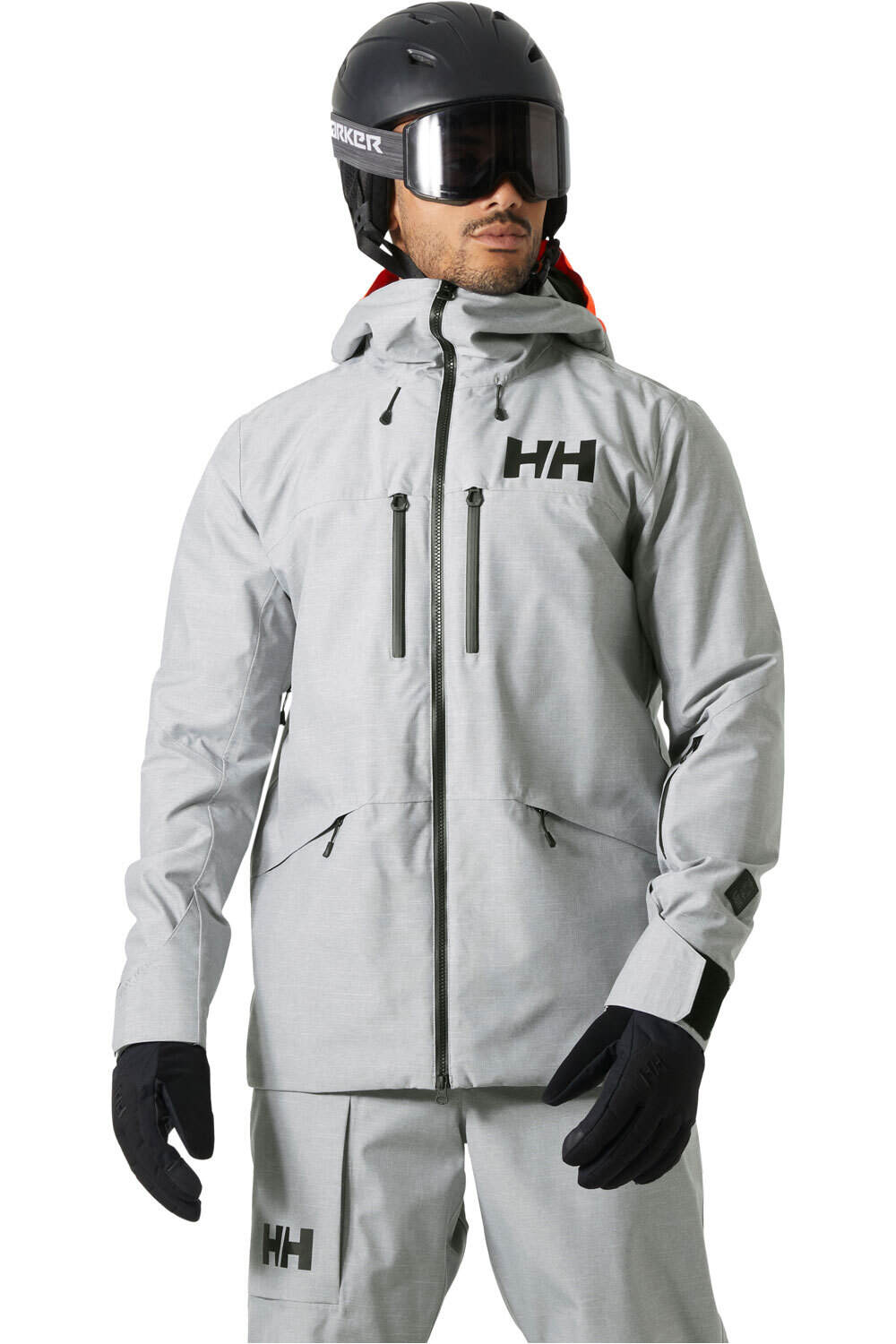 Helly Hansen chaqueta esquí hombre GARIBALDI 2.0 JACKET GREY MELANGE vista frontal