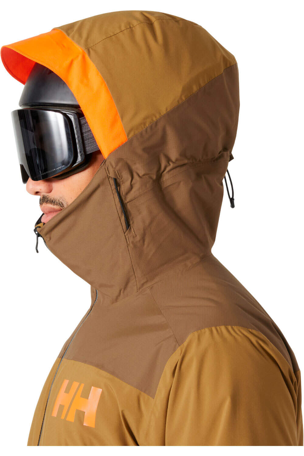 Helly Hansen chaqueta esquí hombre POWDREAMER 2.0 JACKET SEPIA vista detalle