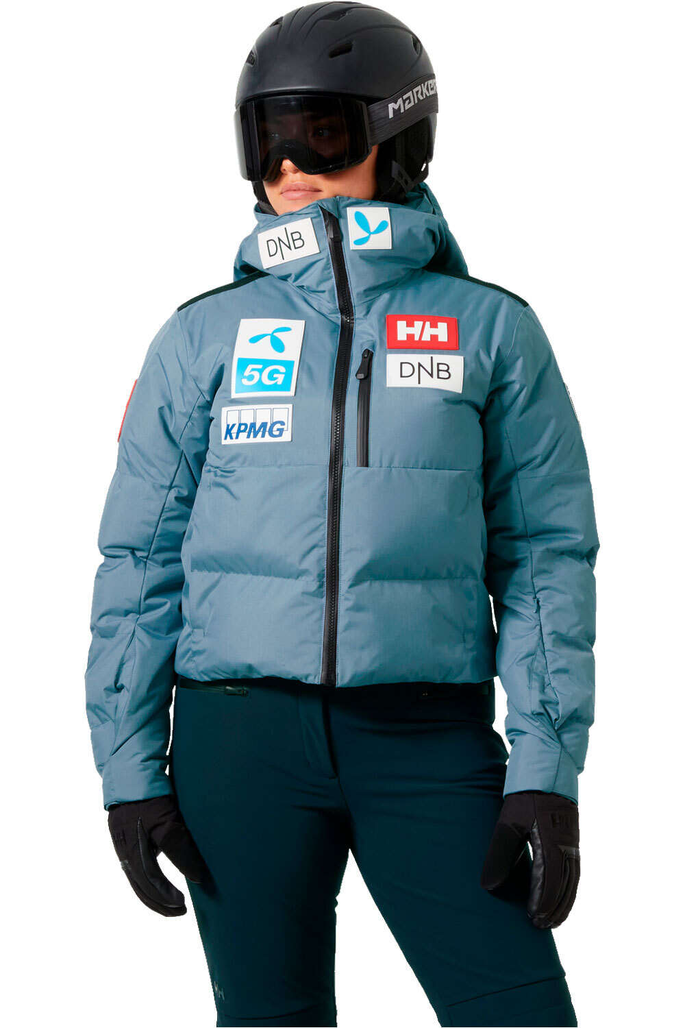 Helly Hansen chaqueta esquí mujer W KVITFJELL RACE SHORT PUFFY vista frontal