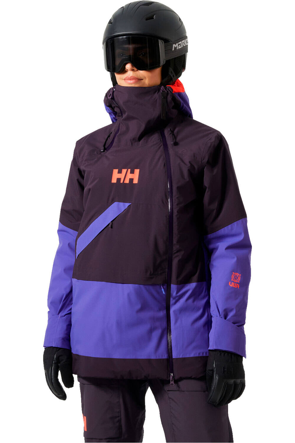 Helly Hansen chaqueta esquí mujer W POWCHASER ASYM JACKET vista frontal
