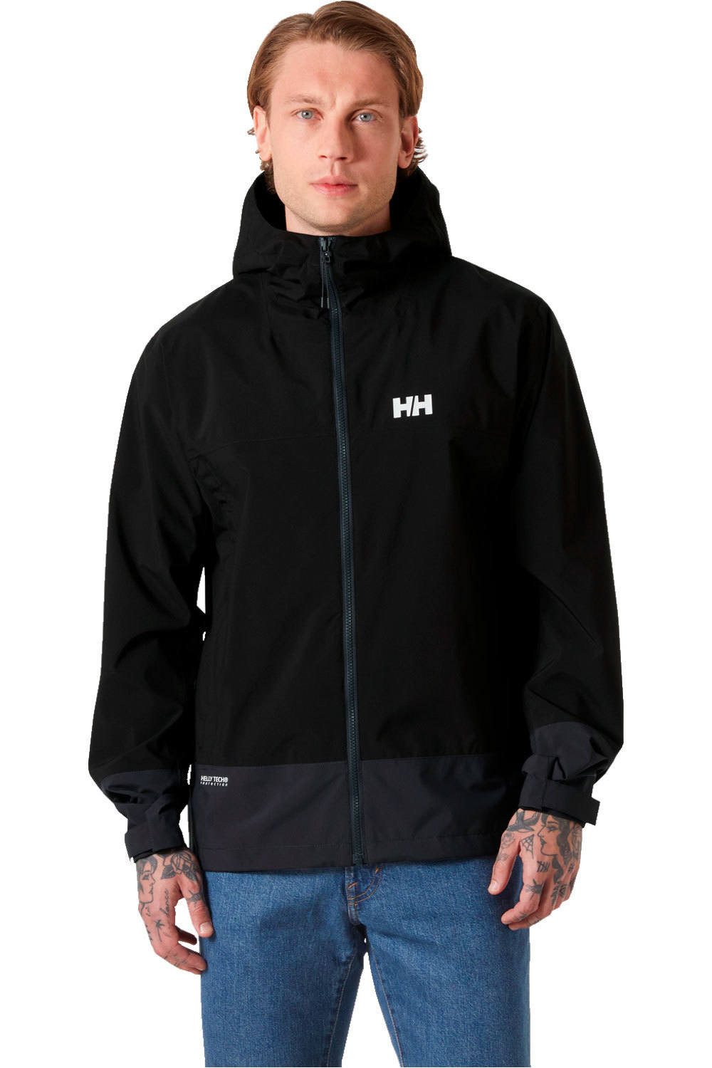 Helly Hansen chaqueta impermeable hombre HH BLOCK HOODED JACKET vista frontal