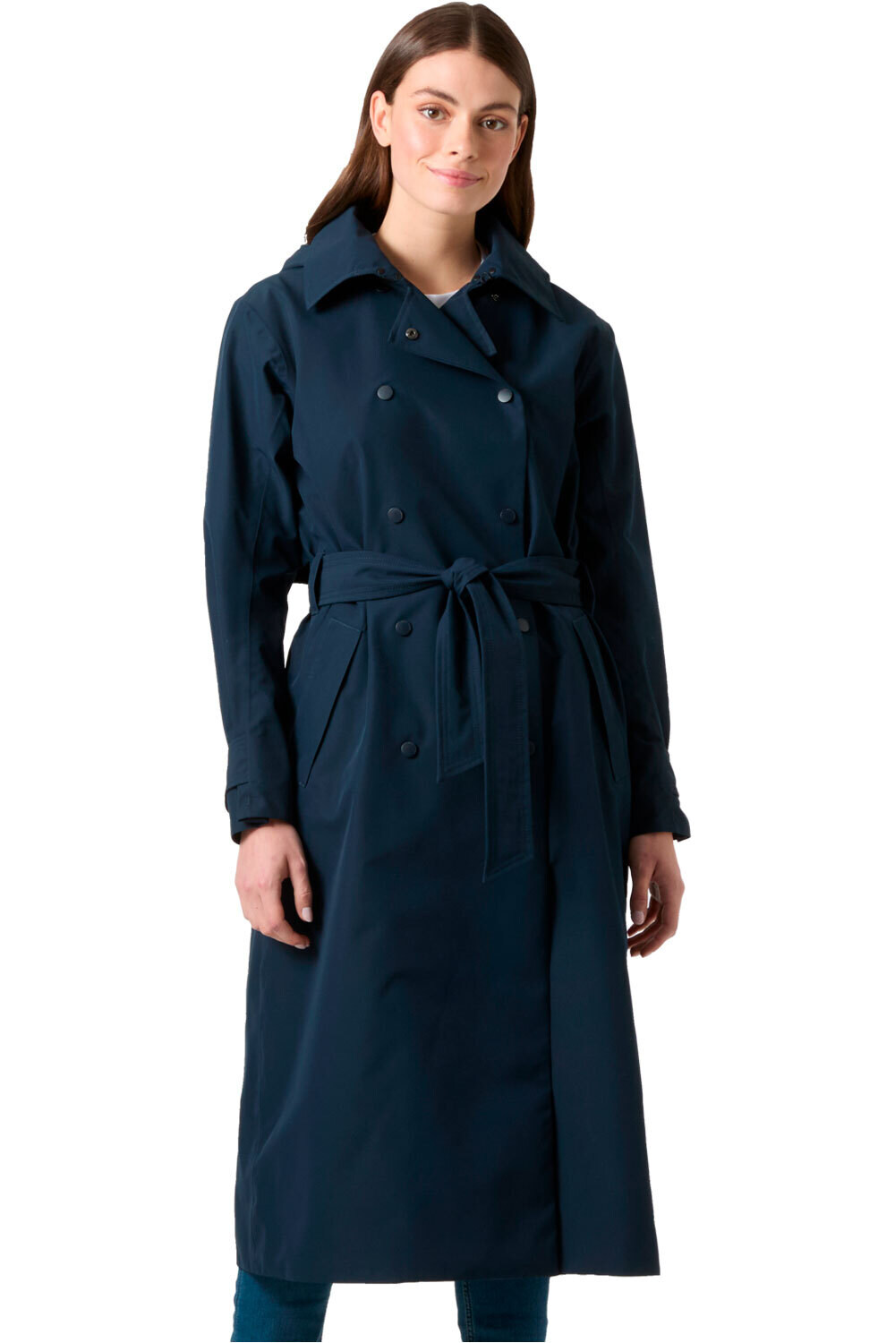 Helly Hansen chaqueta impermeable mujer W AVENUE LONG TRENCH vista frontal
