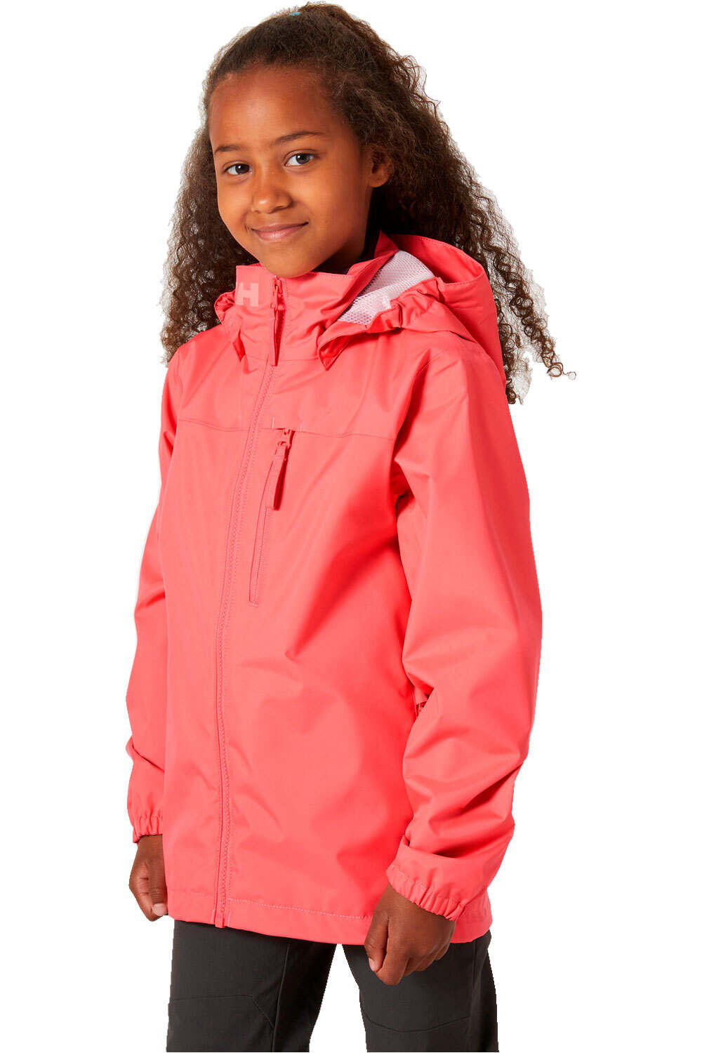Helly Hansen chaqueta impermeable niño JR CREW HOODED JACKET vista frontal