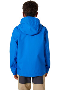 Helly Hansen chaqueta impermeable niño JR CREW HOODED JACKET vista trasera