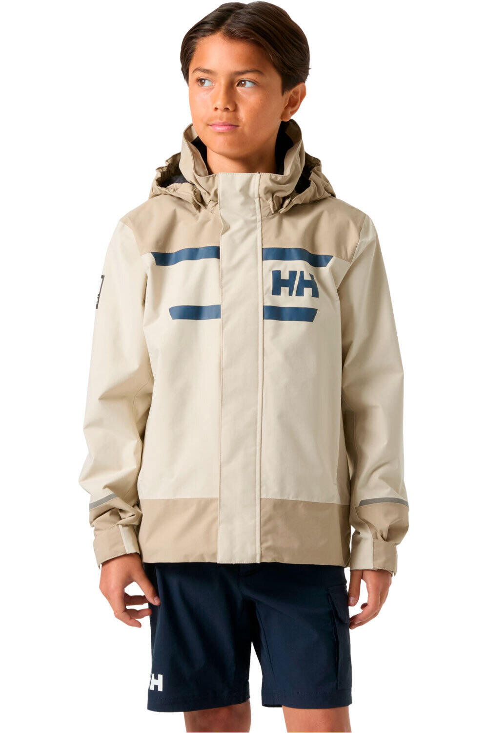 Helly Hansen chaqueta impermeable niño JR SALT PORT 2.0 JACKET vista frontal