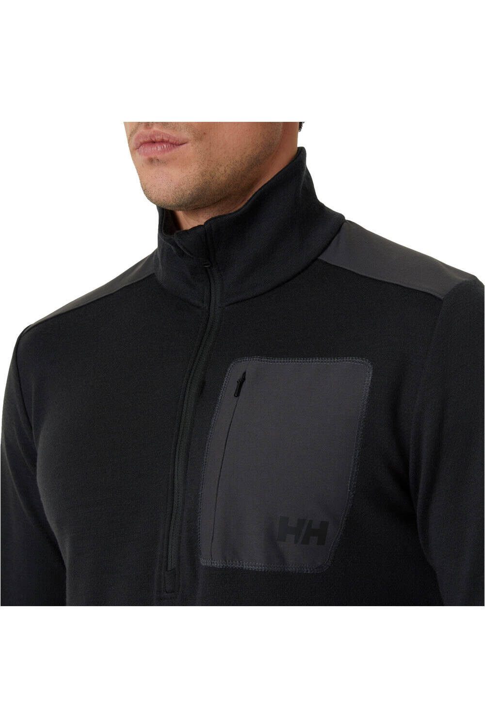 Helly Hansen forro polar hombre LIFA MERINO MIDLAYER 1/2 ZIP vista detalle