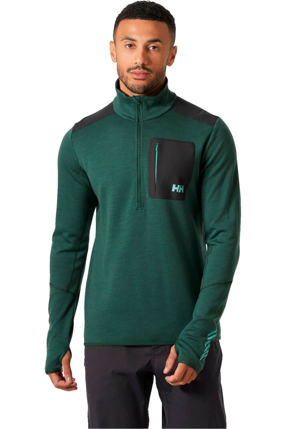 Helly Hansen forro polar hombre LIFA MERINO MIDLAYER 1/2 ZIP vista frontal