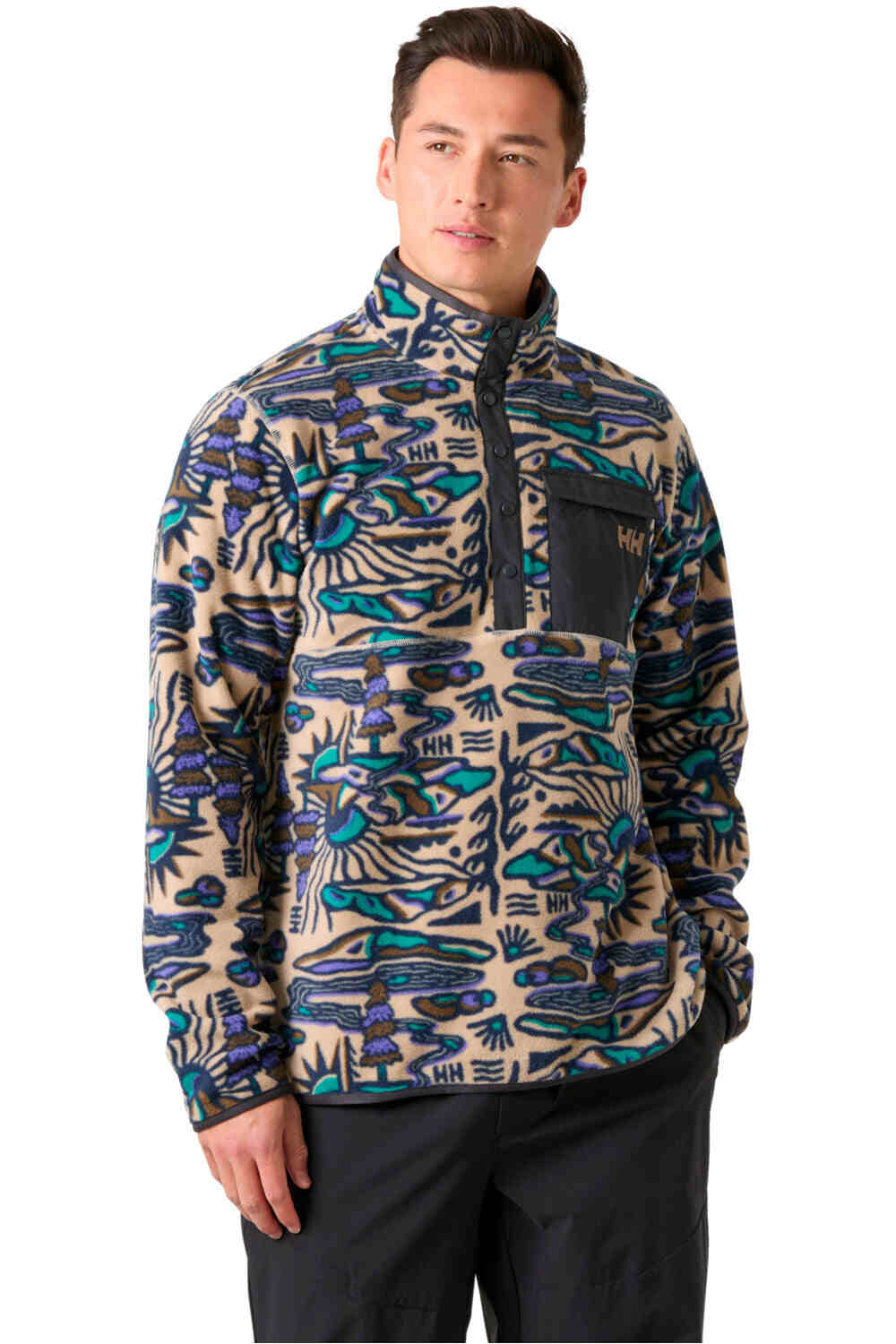 Helly Hansen forro polar hombre MARIDALEN PRINTED FLEECE vista frontal