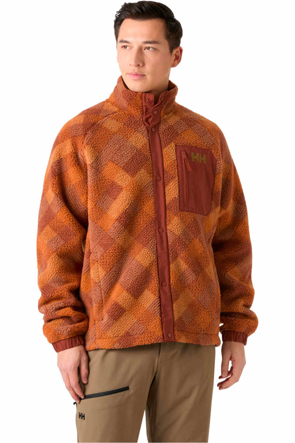 Helly Hansen forro polar hombre PANORAMA PRINTED PILE SNAP vista frontal