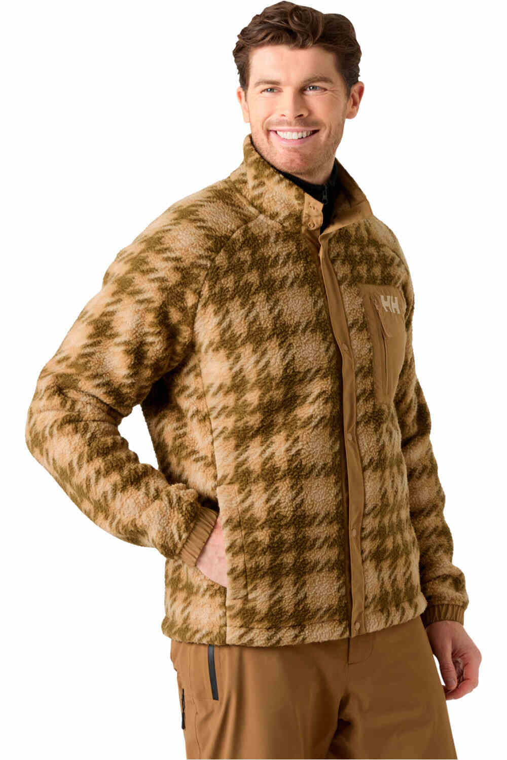 Helly Hansen forro polar hombre PANORAMA PRINTED PILE SNAP vista frontal